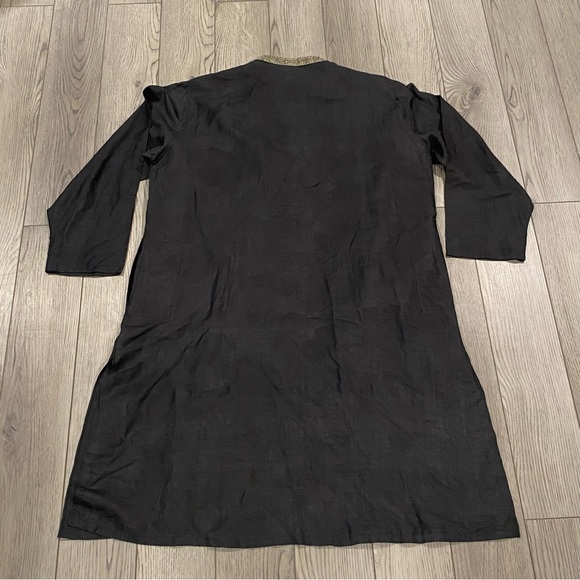 Roopam 2 Pc Kurta Set Men’s Size 40 Charcoal Gray Embroidered Two Piece Set - Picture 7 of 14